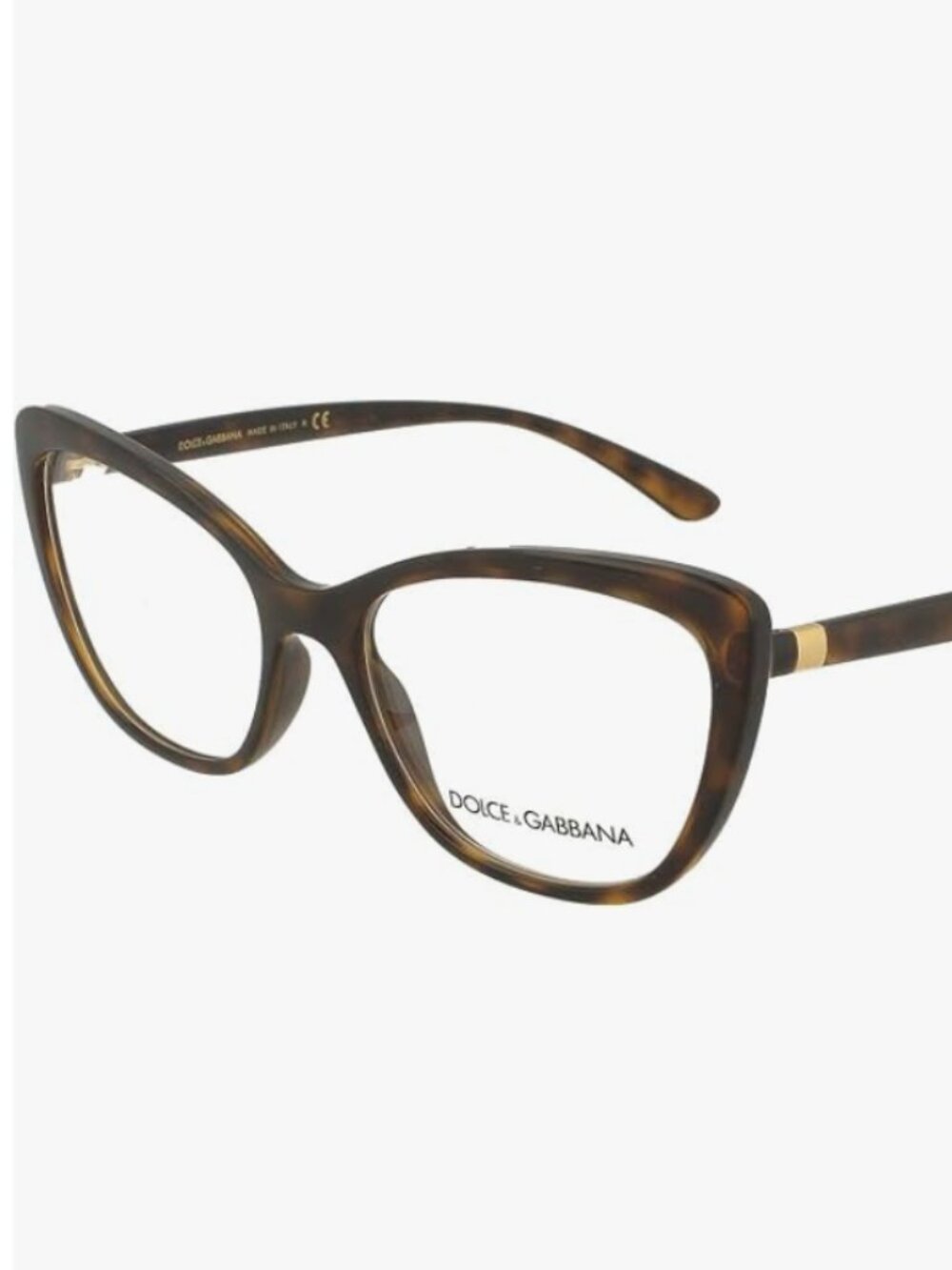 Rare sold out Dolce & Gabbana D&G 5039 brown havana frame 52 cateye glasses